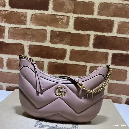Hyperpeter GUCCI Marmont GG half-moon-shaped small bag 0703